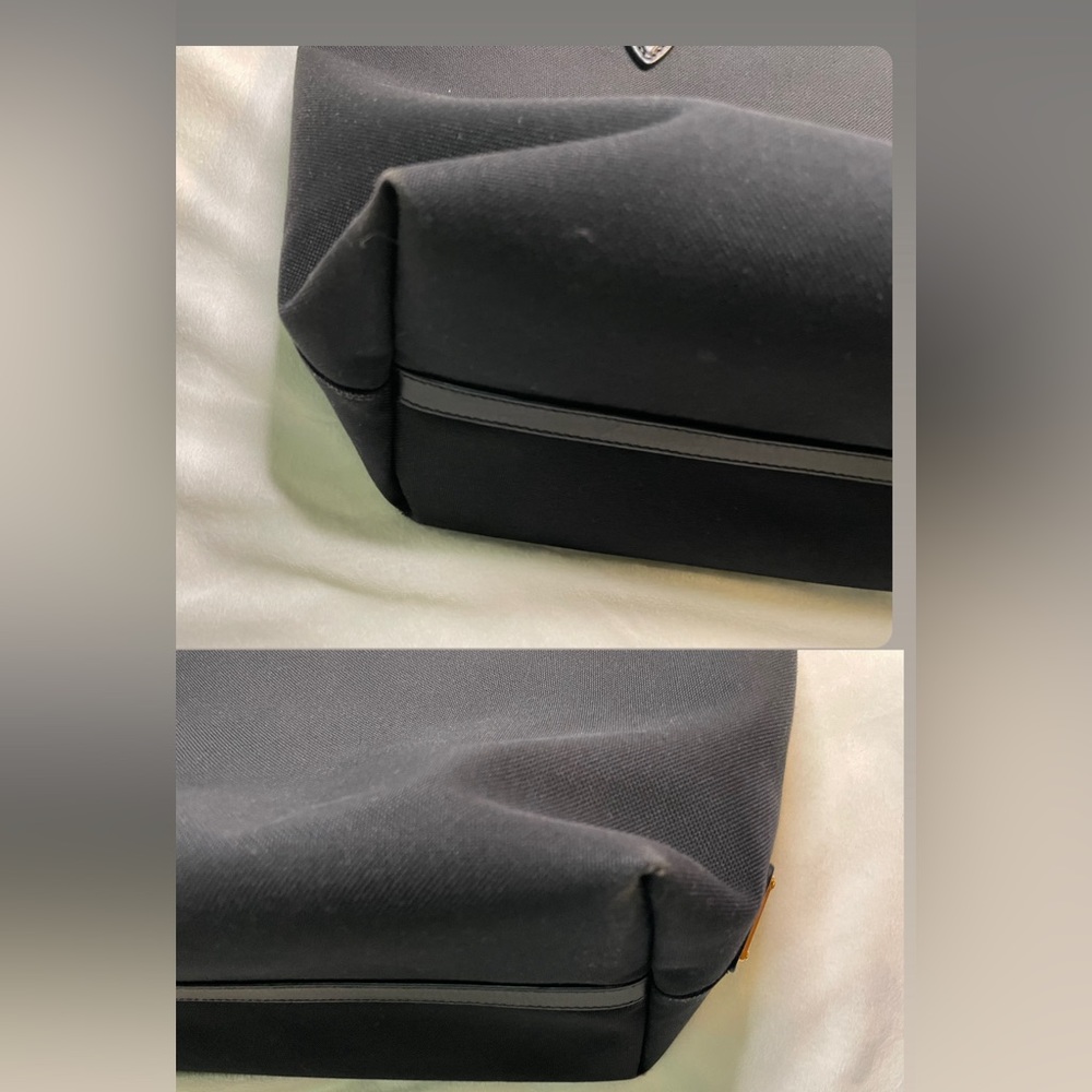 Prada Black Logo Jacquard Canvas Tote Bag π€ - Picture 11 of 13